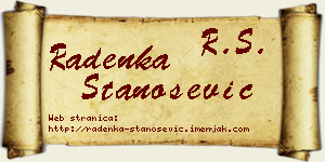 Radenka Stanošević vizit kartica